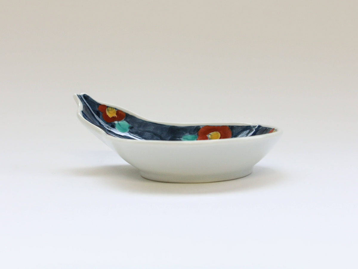 赤椿ひさご皿【徳七窯】