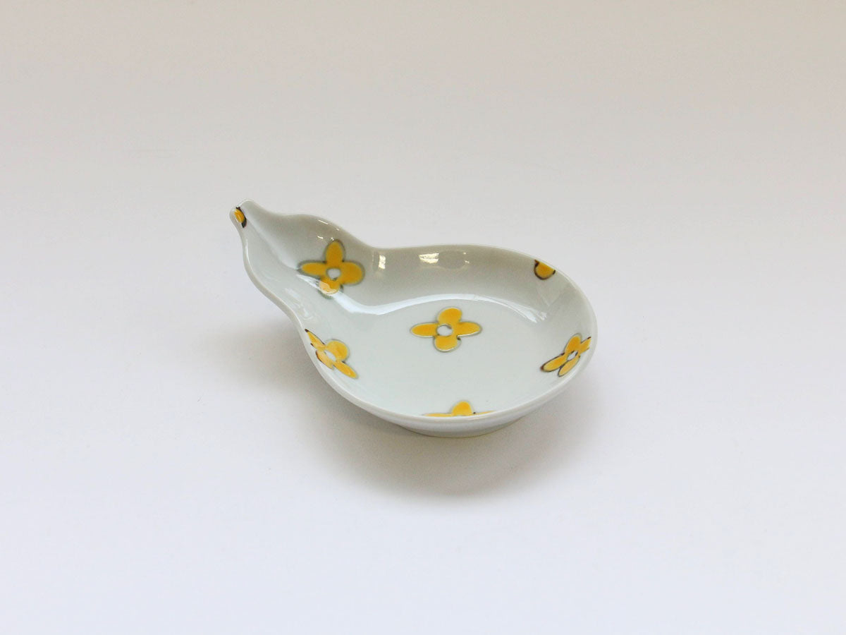 黄花ひさご皿【徳七窯】