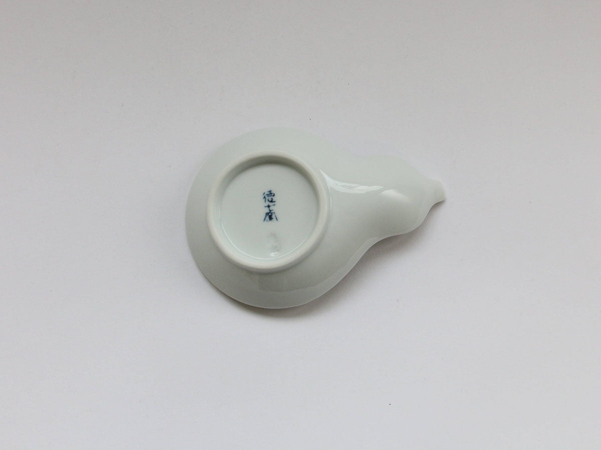 赤花ひさご皿【徳七窯】