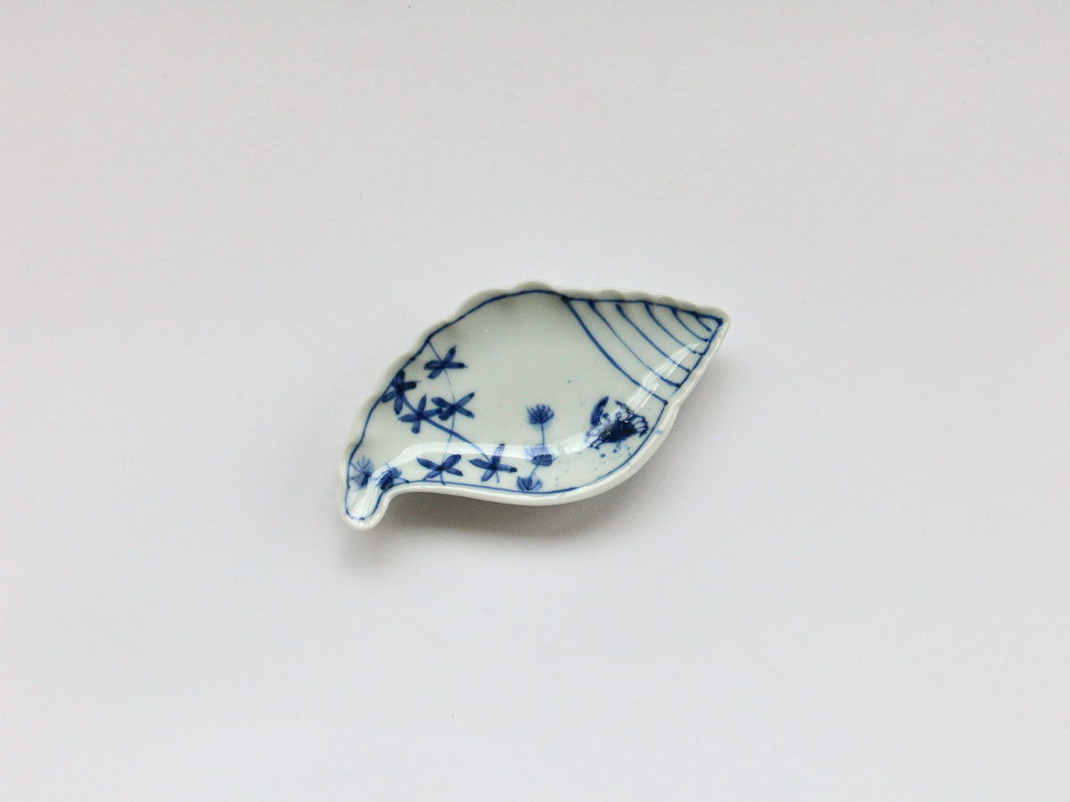 水草貝型手塩皿【徳七窯】