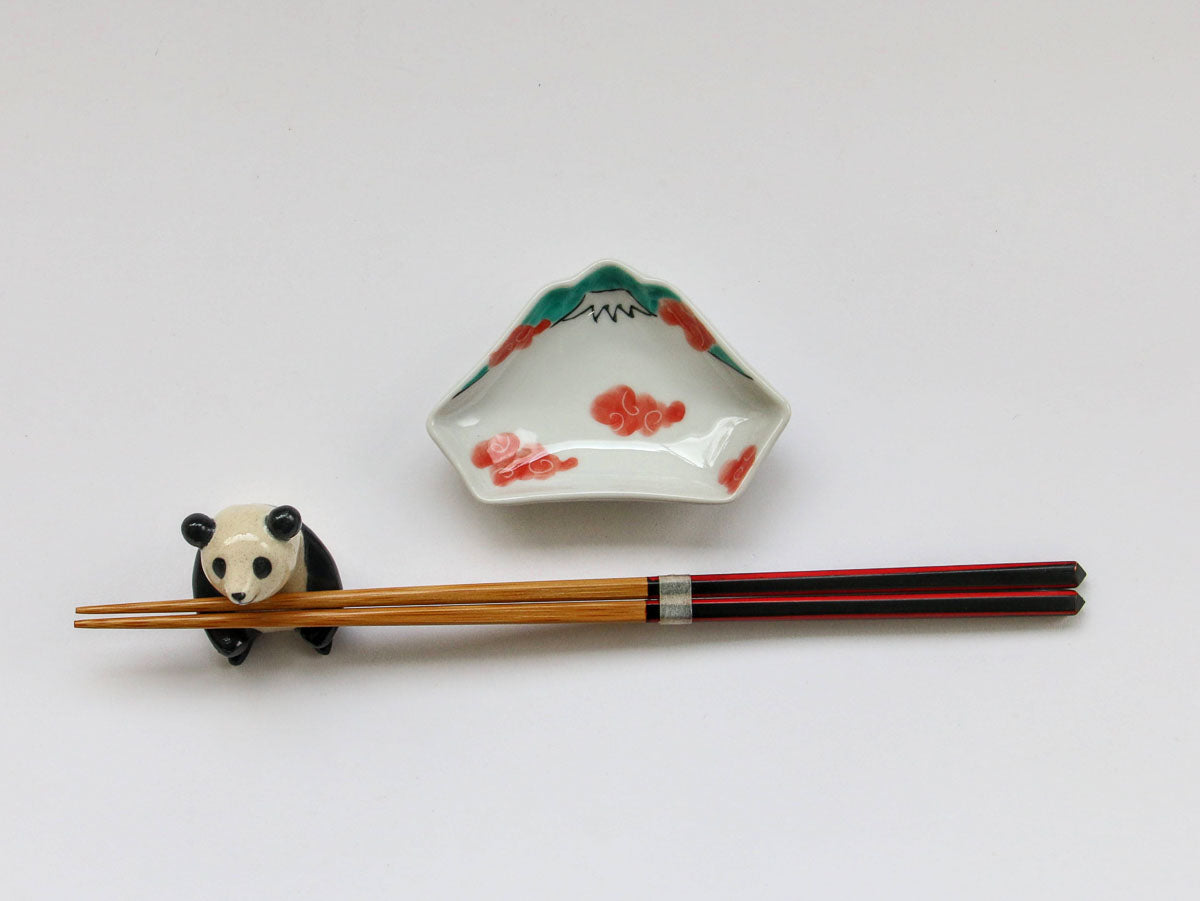 赤雲富士山型手塩皿【徳七窯】