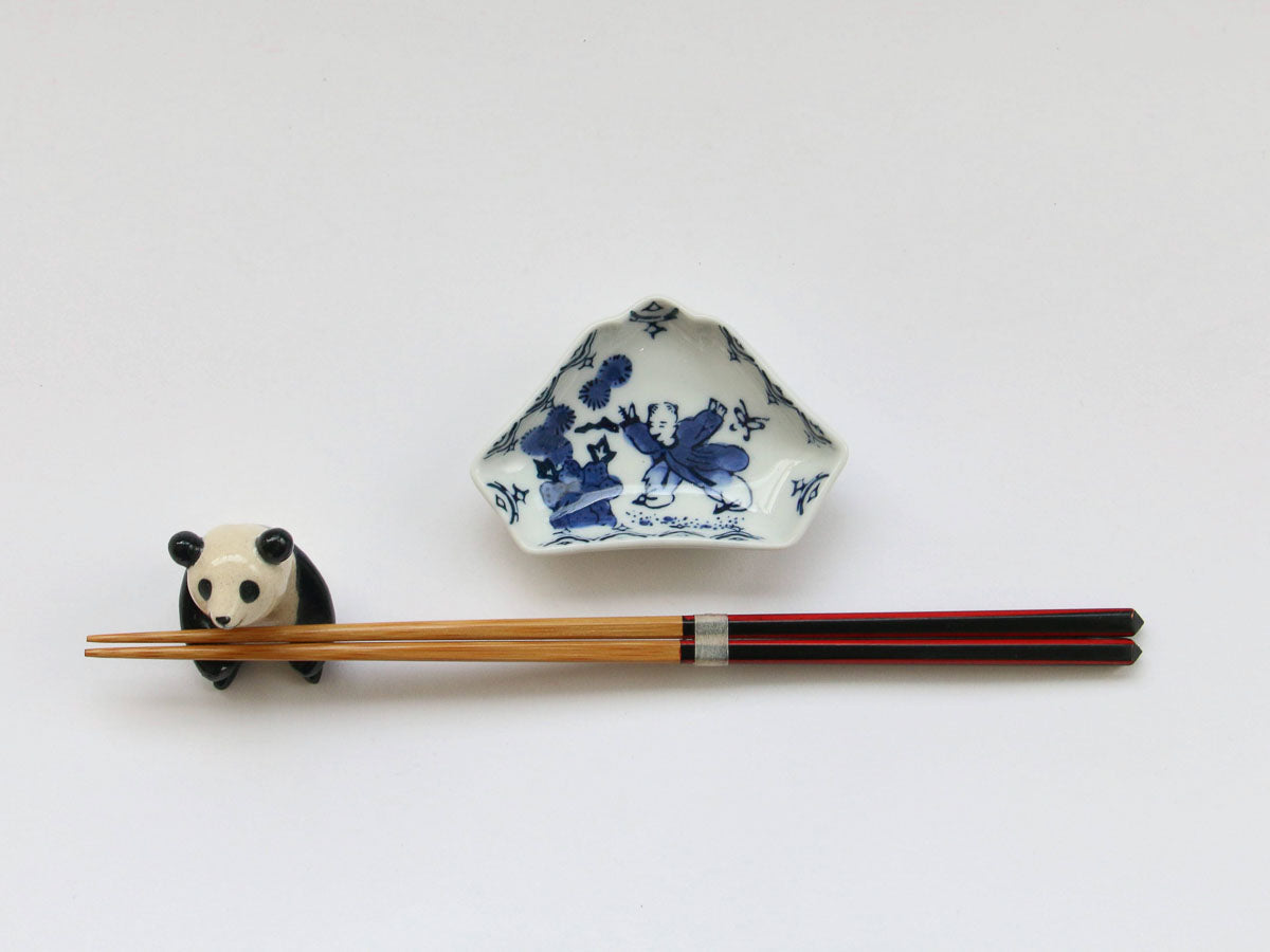 唐子富士山型手塩皿【徳七窯】