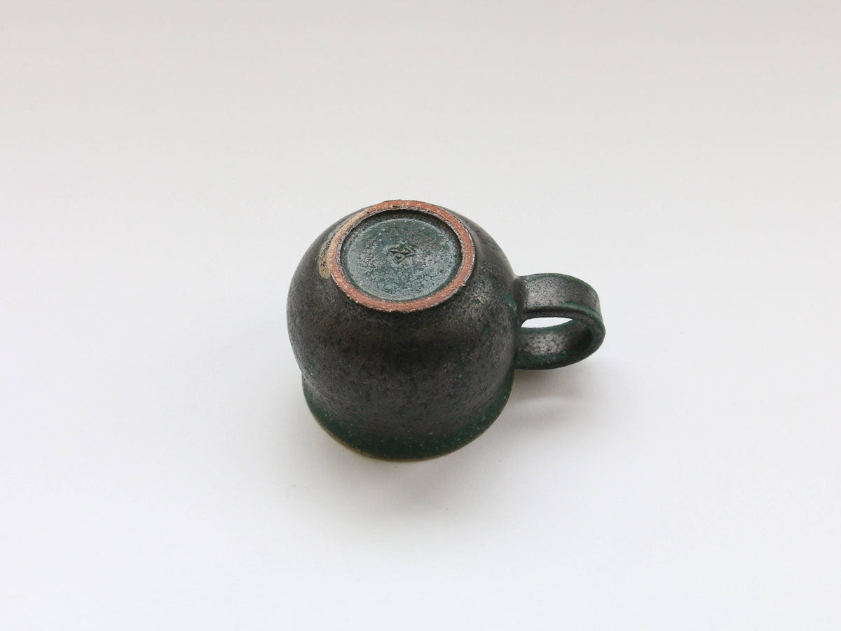 錆緑ミニマグカップ【文山香菜江】