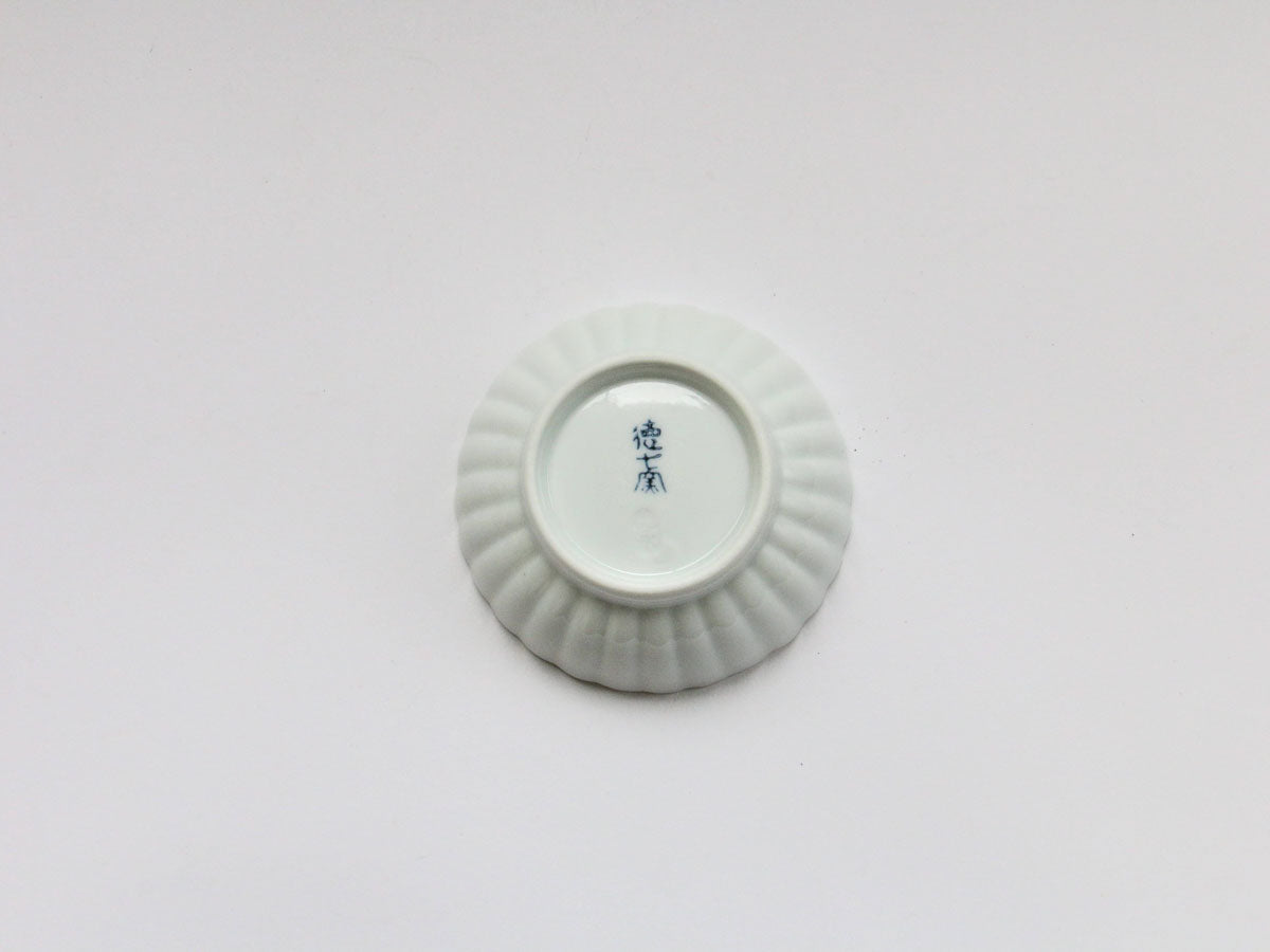 赤椿ひさご紋菊割小付【徳七窯】