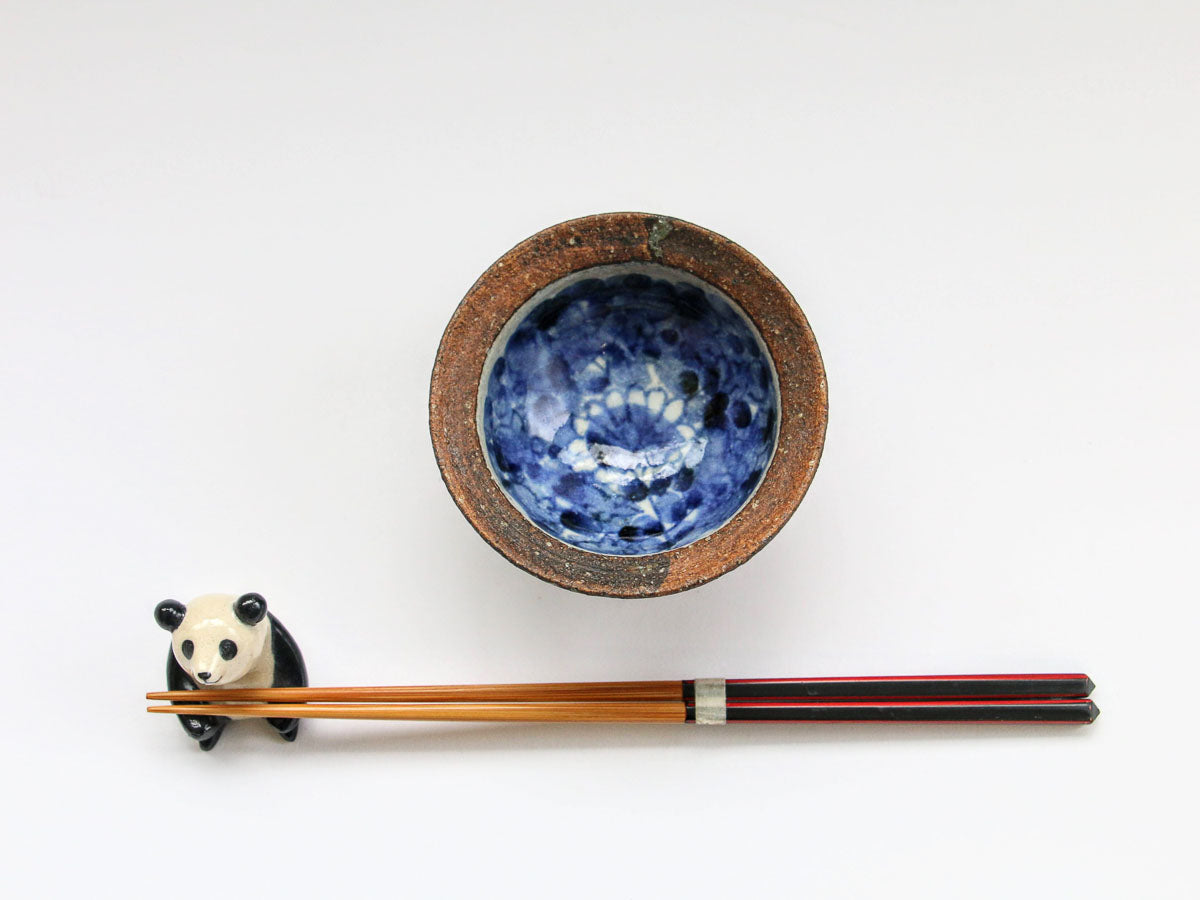 染錦花紋高台小付【洸彩窯】