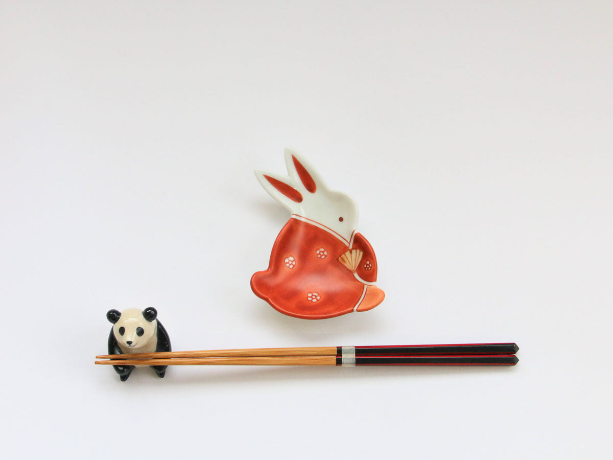 花小紋女雛うさぎ豆小皿【伝平窯】