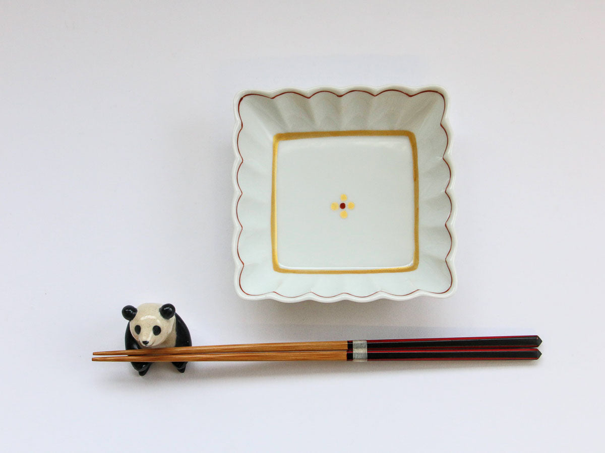 きらら赤菊角小鉢【田森陶園】