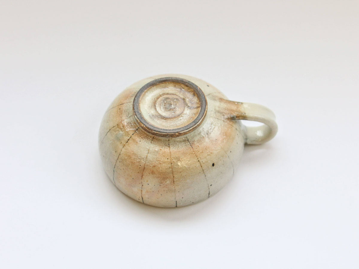 たて鉄線手付丸型スープカップ【古谷製陶所】