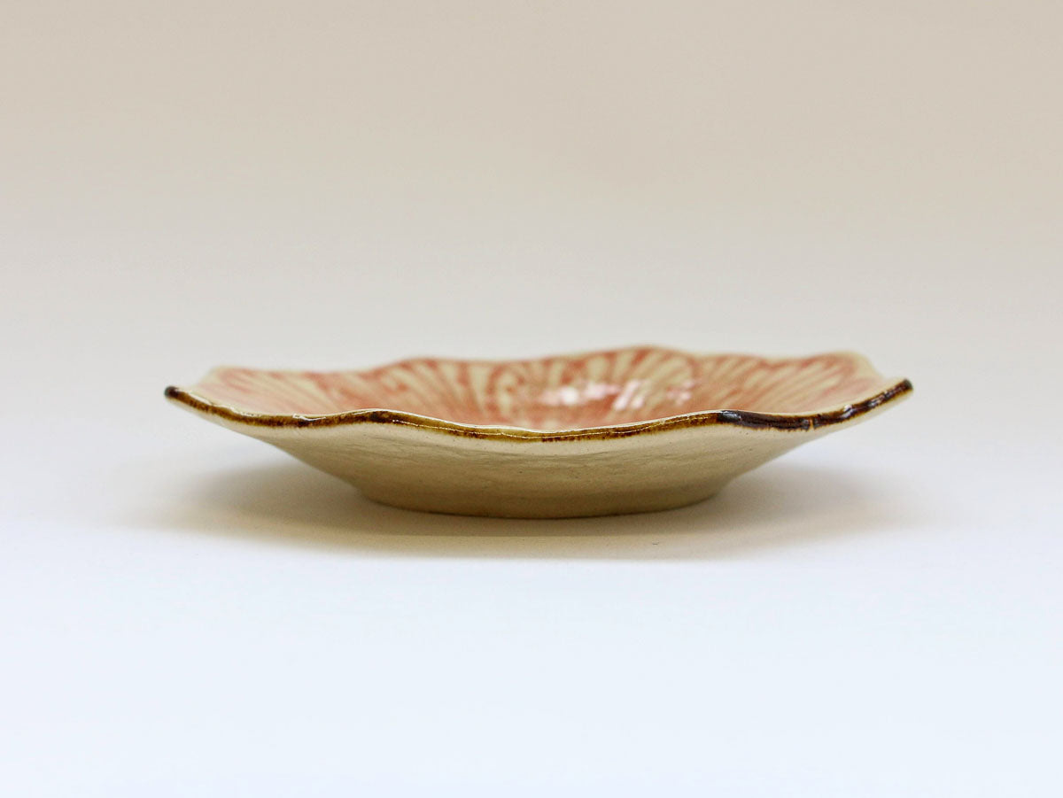 牡丹花八角銘々皿【加藤芳平】