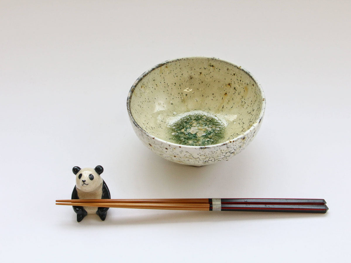 ビードロ粉引飯碗【山本一仁】