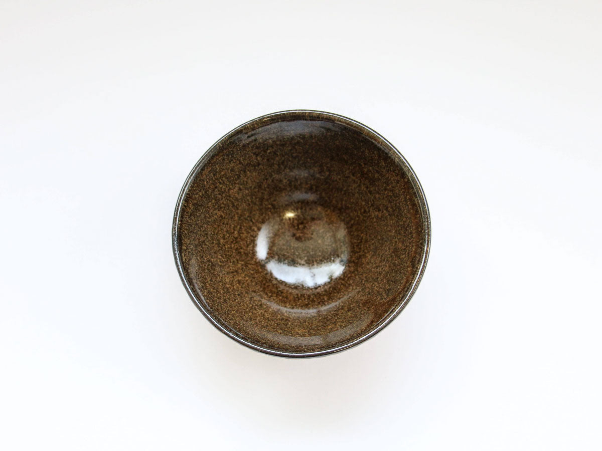 ヘリンボーン飴釉飯碗【正陶苑】