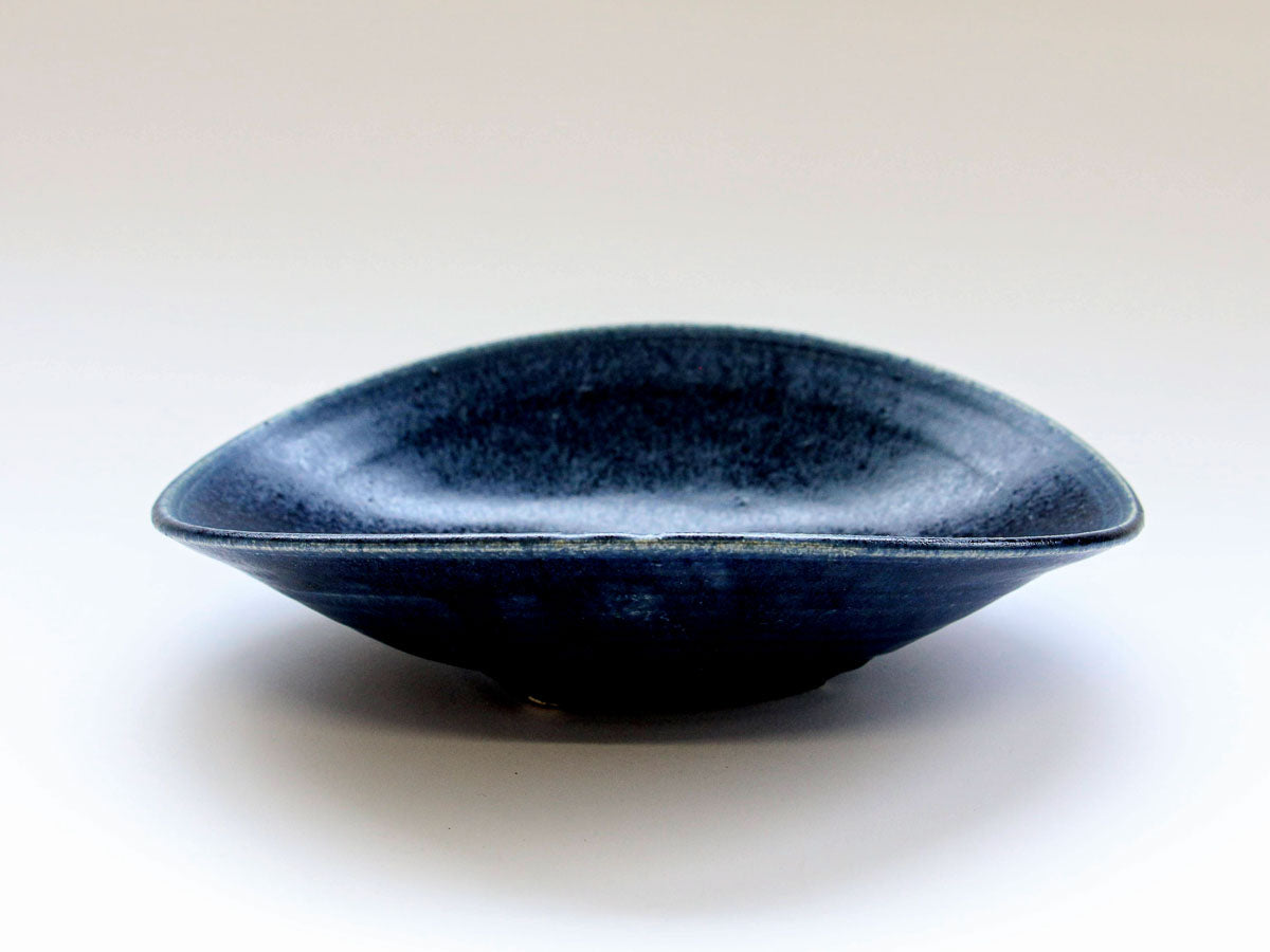 紺碧釉パスタ皿【山本一仁】