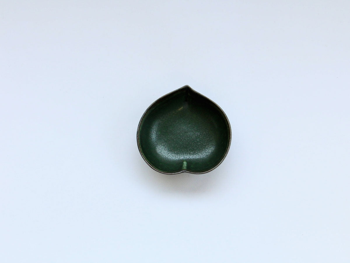 桃小付 渕さび深緑釉【皓洋窯】
