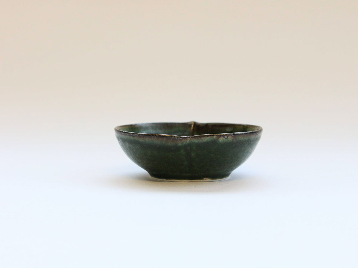 桃小付 渕さび深緑釉【皓洋窯】