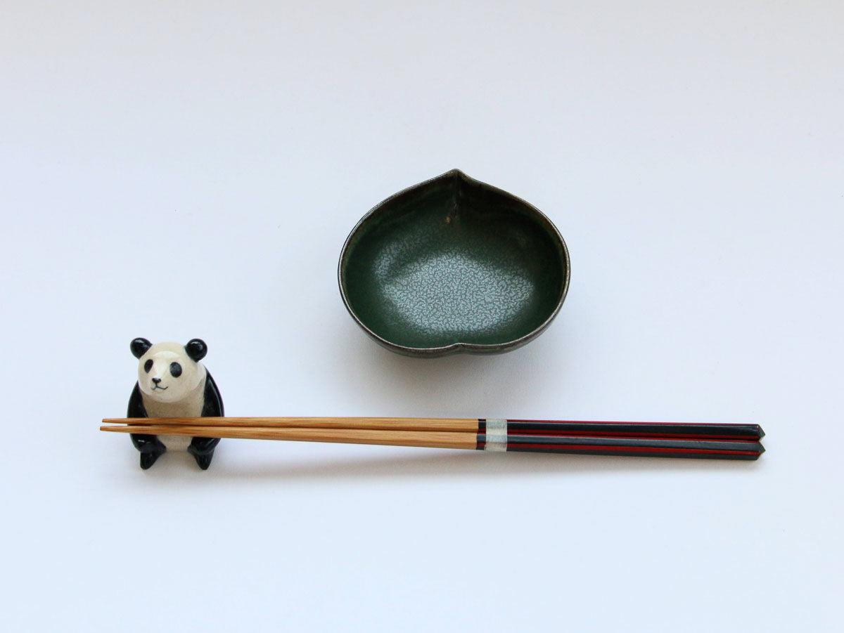 桃小付 渕さび深緑釉【皓洋窯】