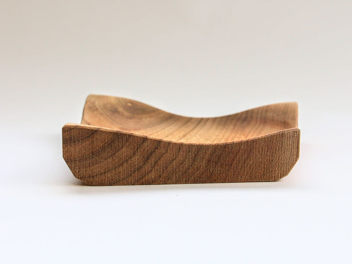 クルミの菱型皿 クリア 大【田口慎介】