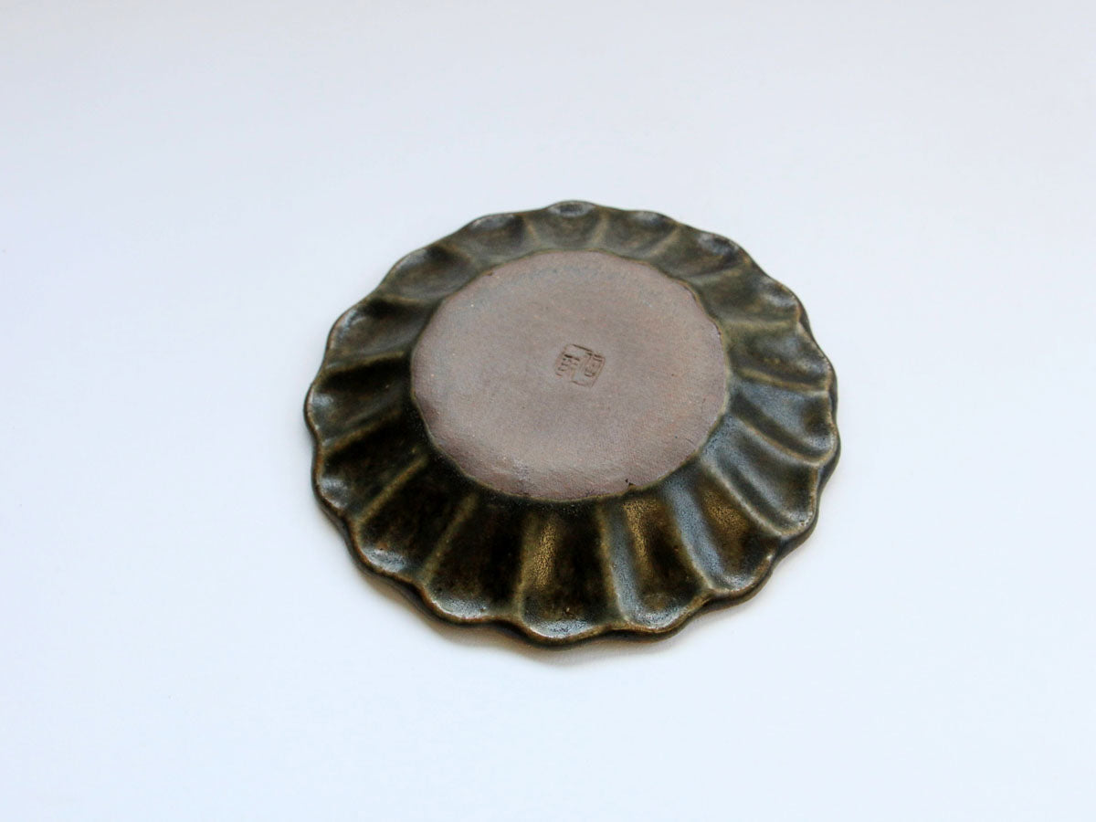 サビ釉輪花深皿 小【古谷製陶所】