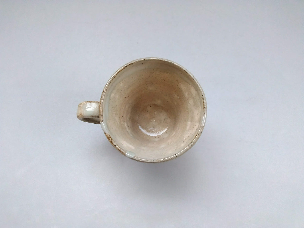 粉引半しのぎマグ【益子淳一】