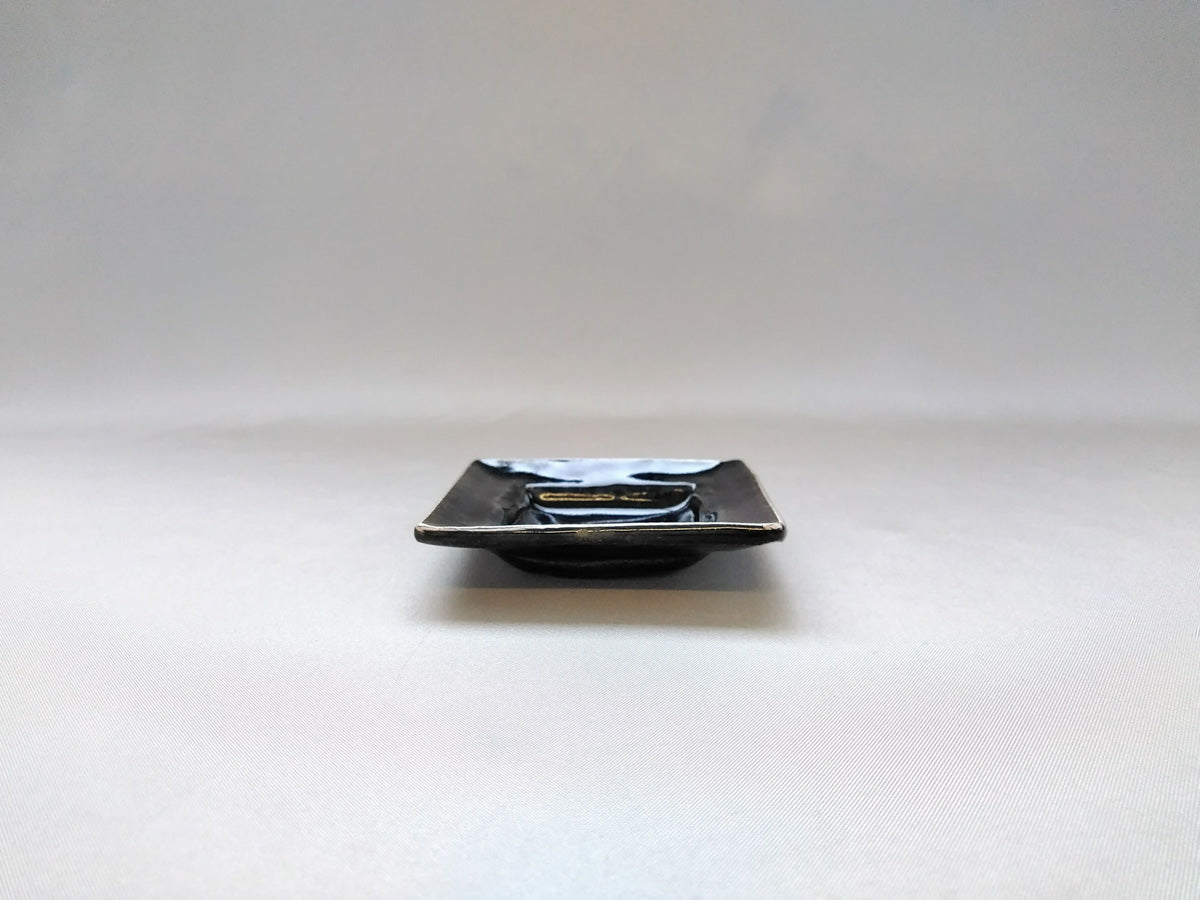 ルリ銀2寸角皿【日比野正明】