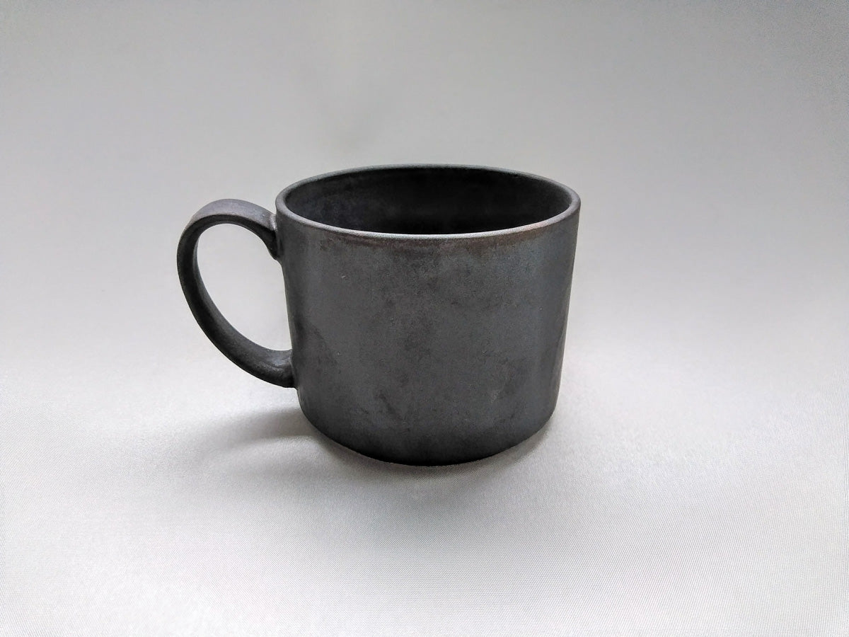 ブロンズブラック筒型マグカップ【長十郎窯】