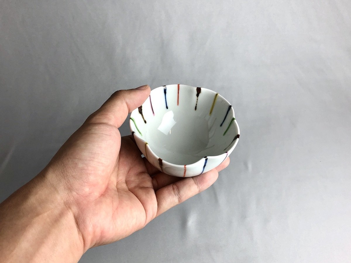 染錦線十草花型小付【そうた窯】