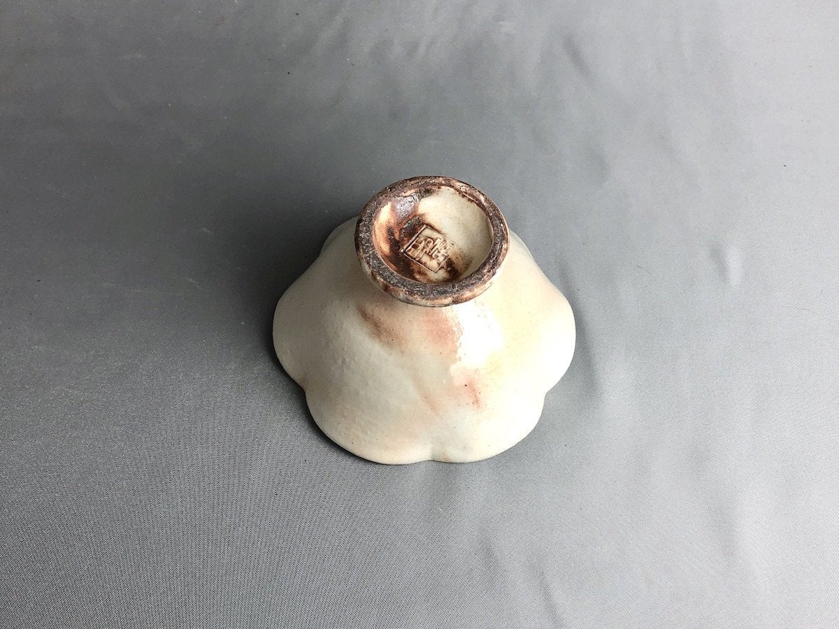 粉引輪花高台鉢 ミニ【古谷製陶所】