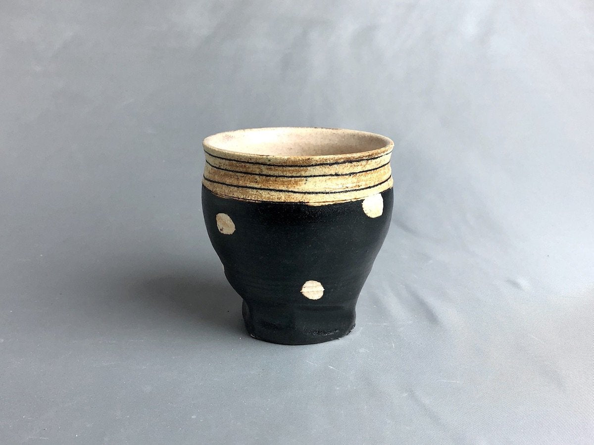 黒釉線刻ドット汲出【山本一仁】