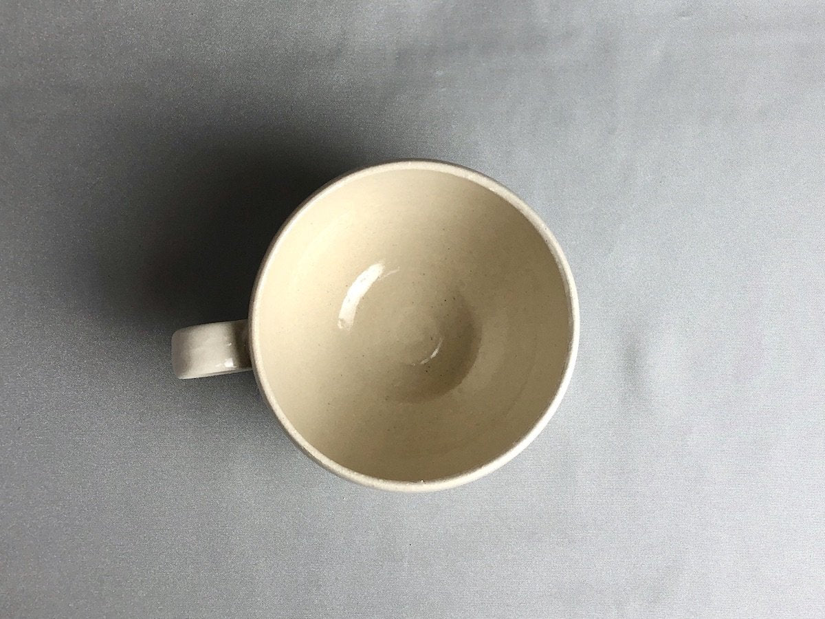 しのぎ一服マグ白【鶴琳窯】