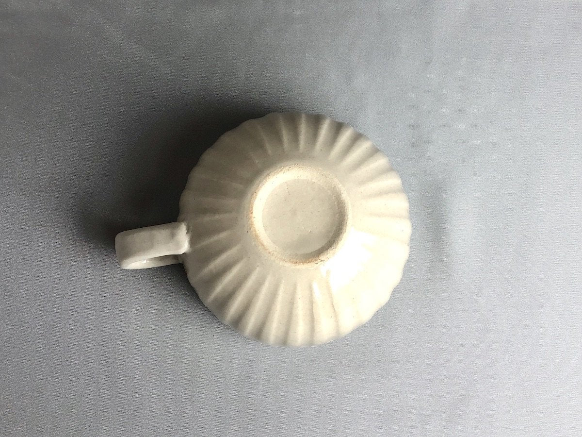 しのぎ一服マグ白【鶴琳窯】