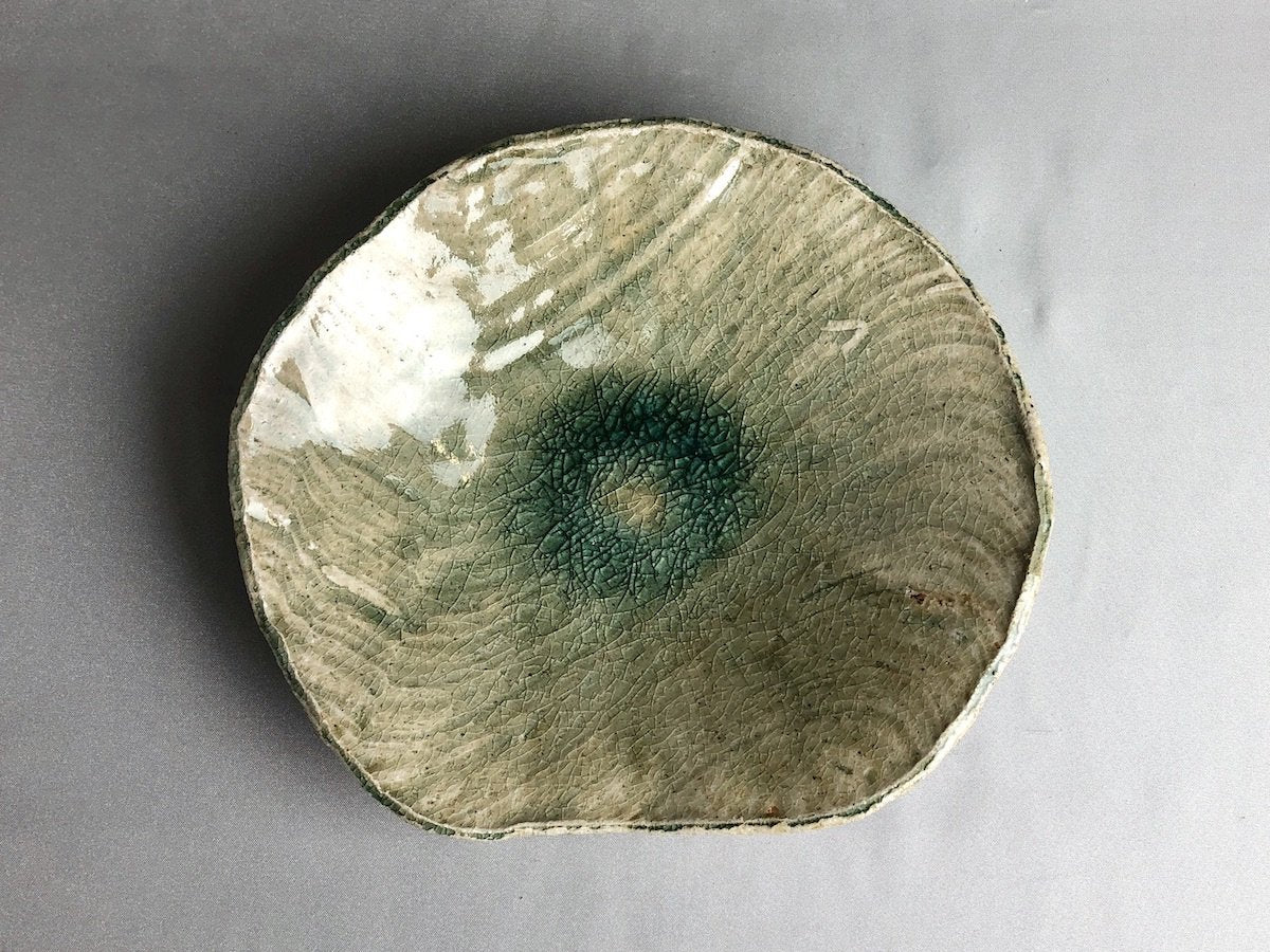 ビードロ波紋変形皿【君波延昌】