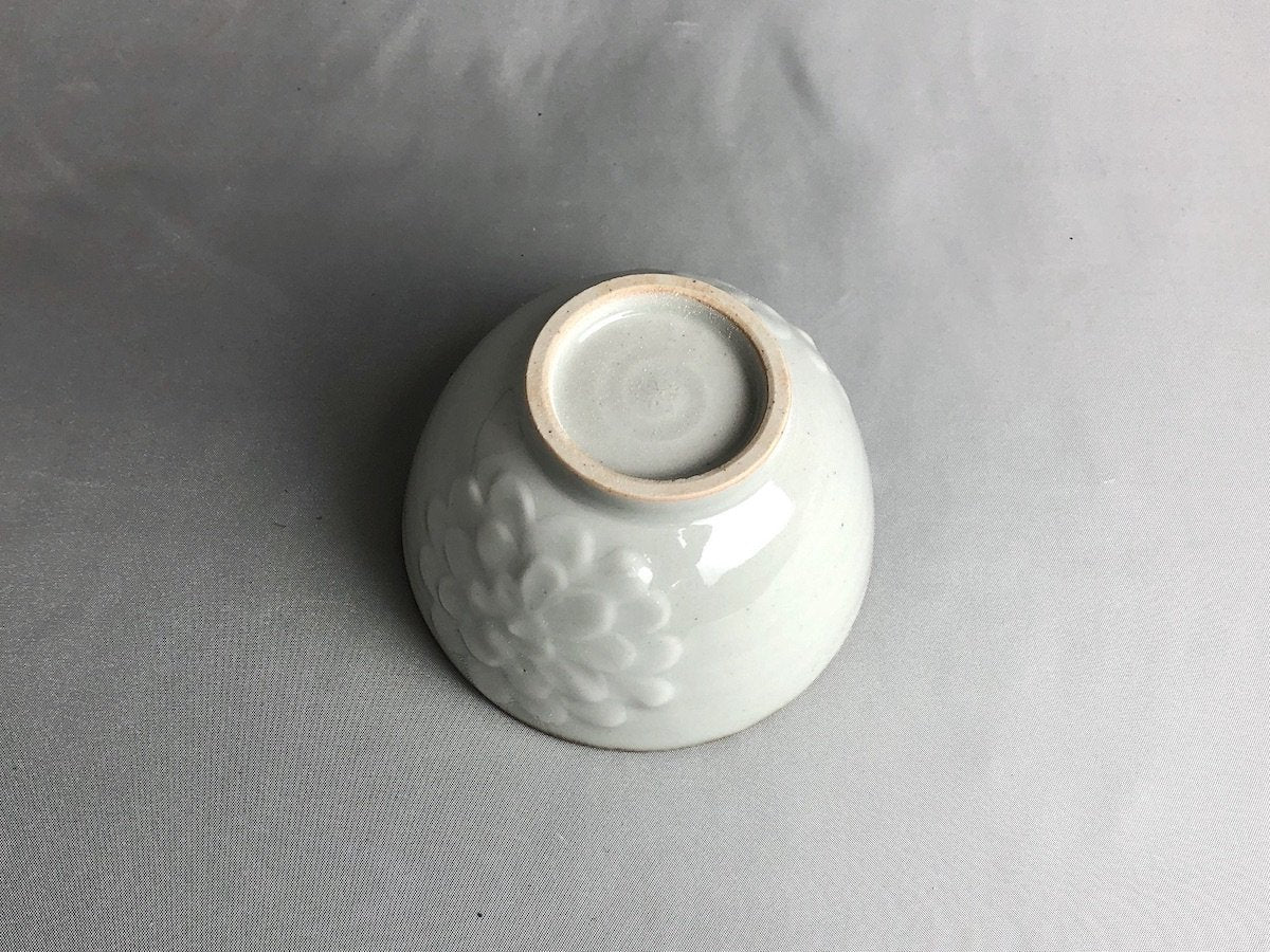 白磁菊飯碗【小林巧征】