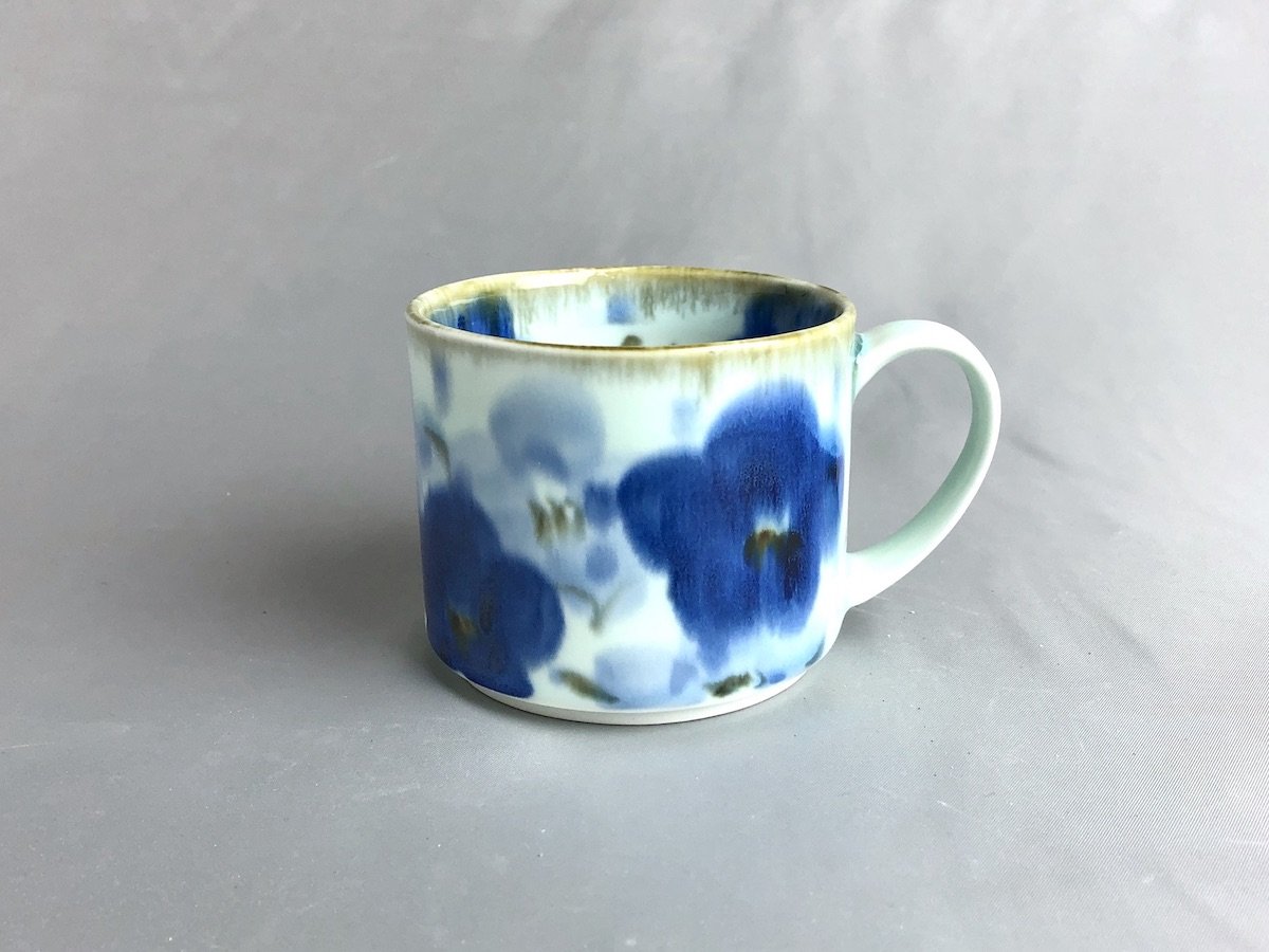 内外花詰筒マグ【長十郎窯】