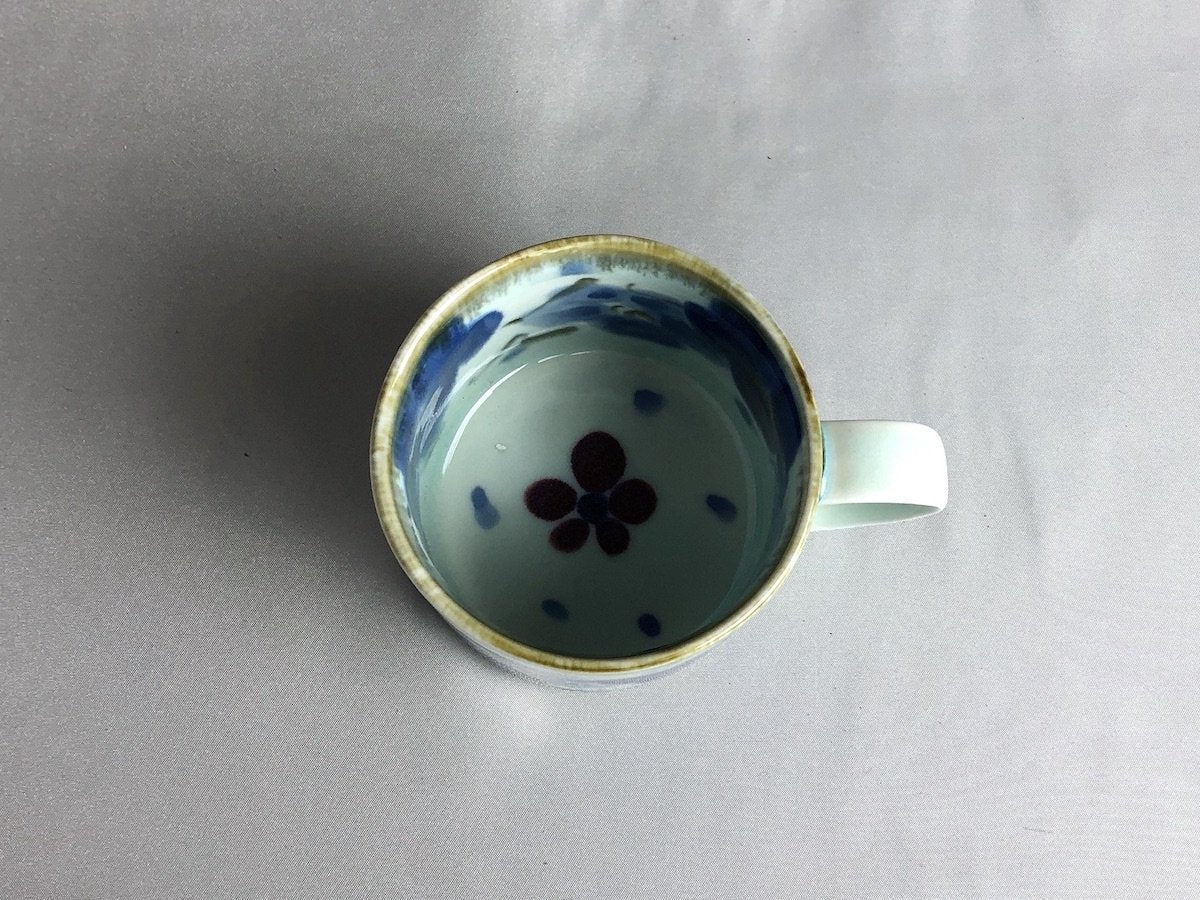 内外花詰筒マグ【長十郎窯】