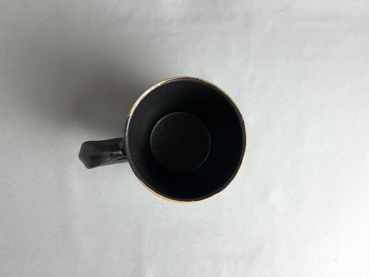 黒釉線刻ドット筒マグ【山本一仁】