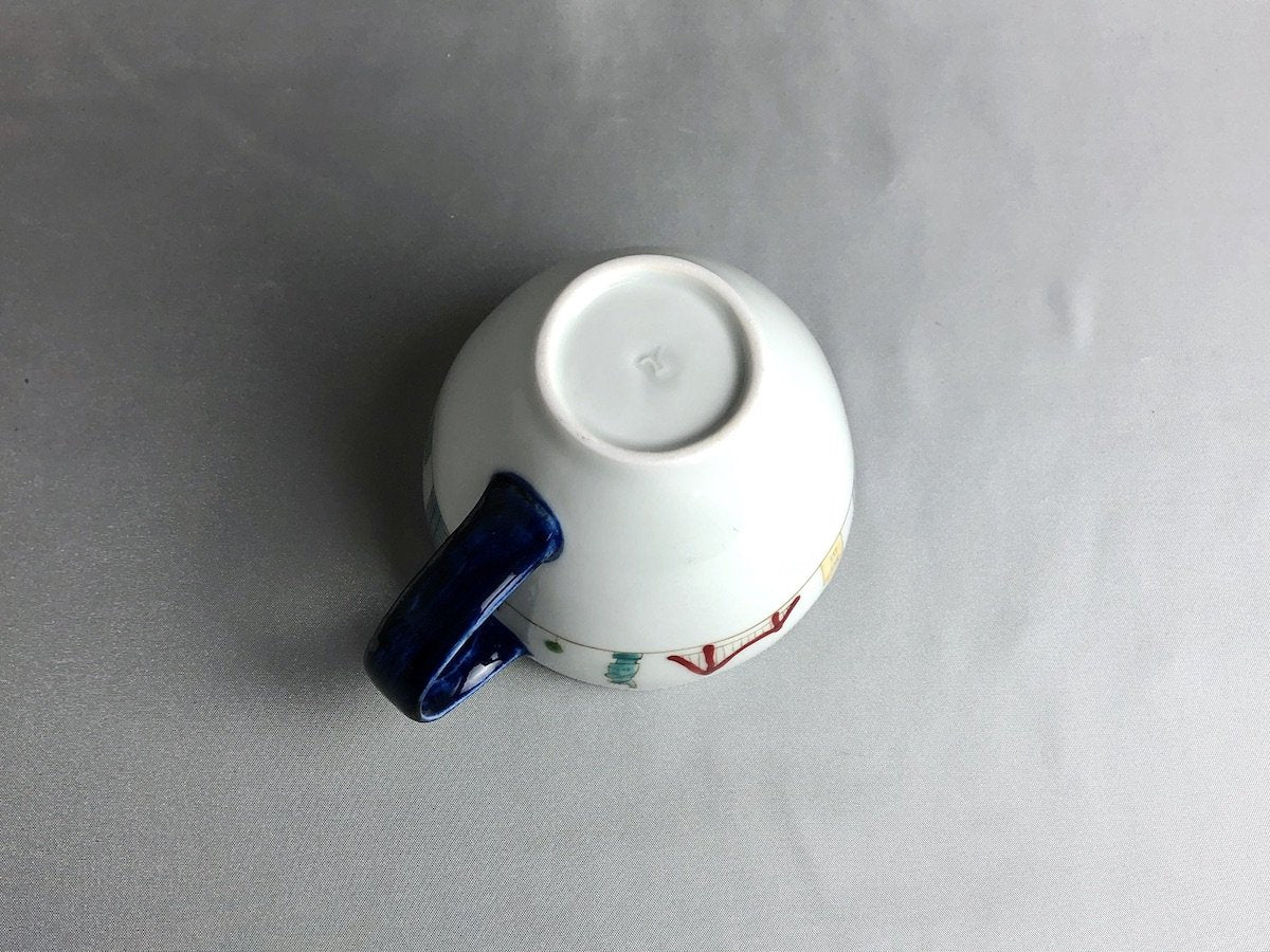 さんぽアメリカ丸マグ青【一峰窯】