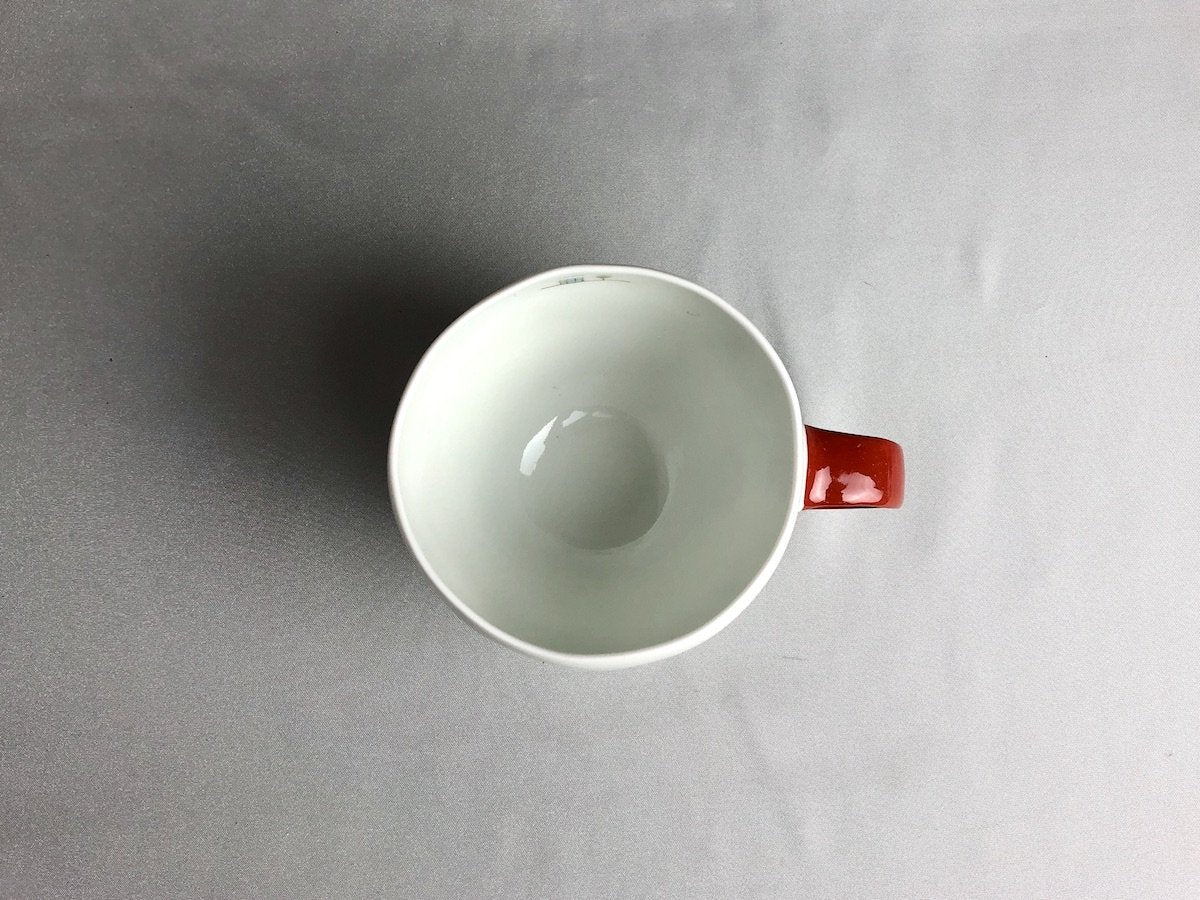 さんぽアメリカ丸マグ赤【一峰窯】