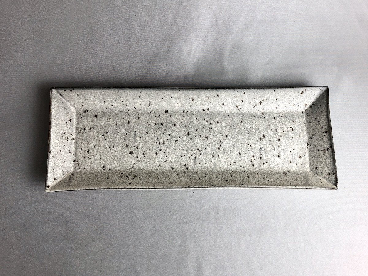 裂粉引長皿【大原拓也】