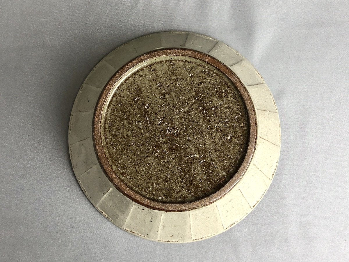 粉引ソギ7寸浅鉢【赤根真次】