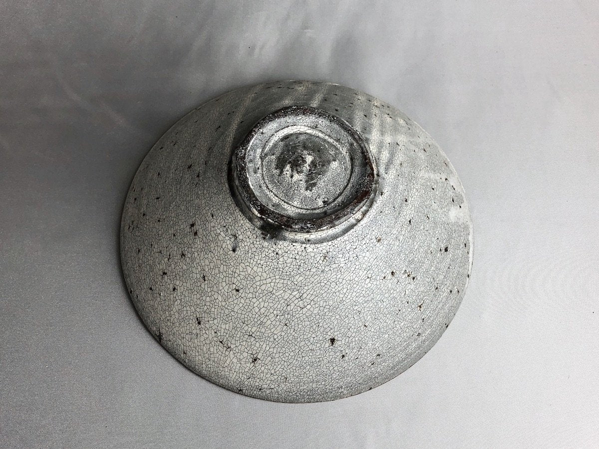 裂粉引7寸浅鉢【大原拓也】