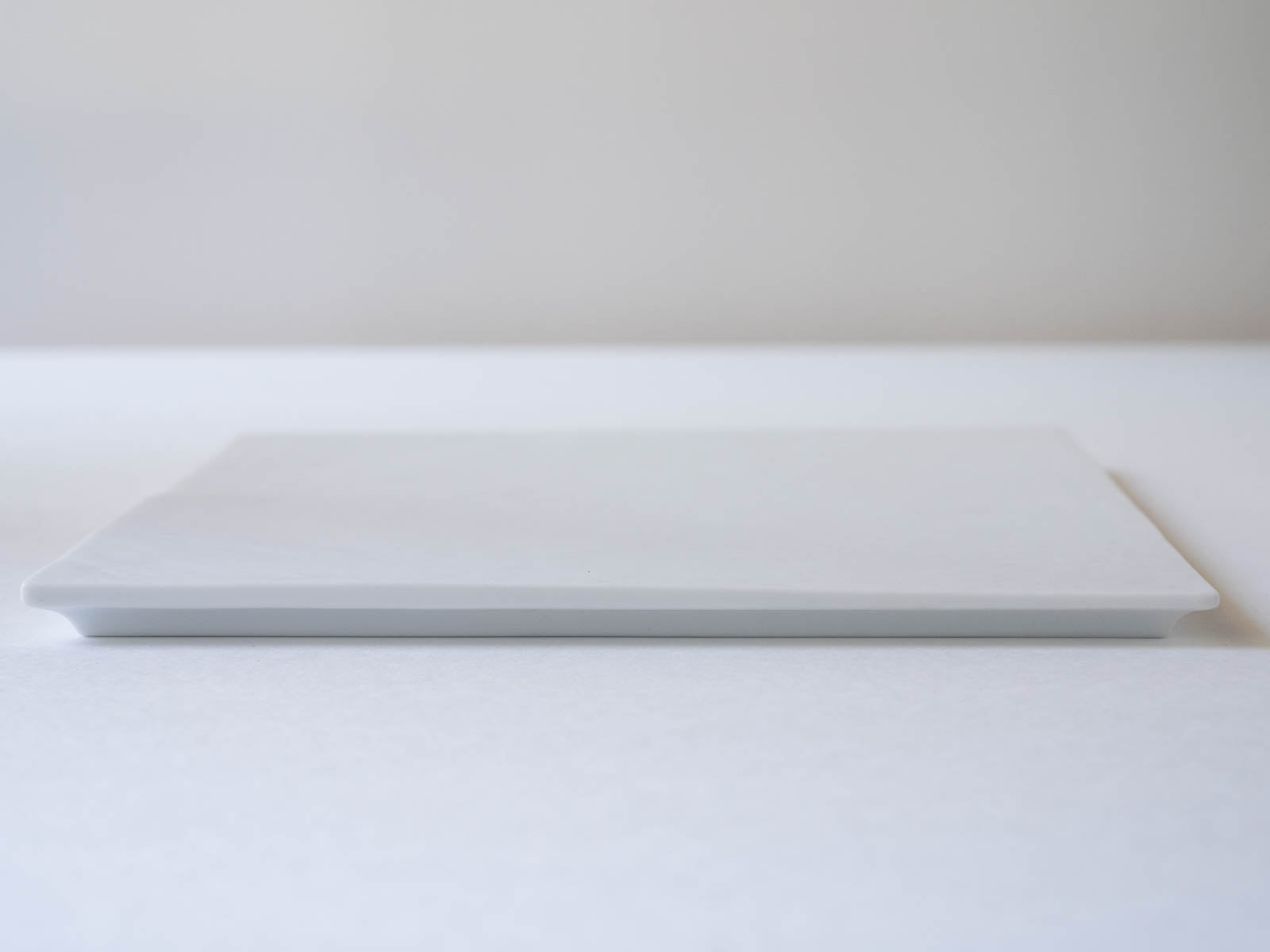 硯石正角プレート24cm白【やま平窯】