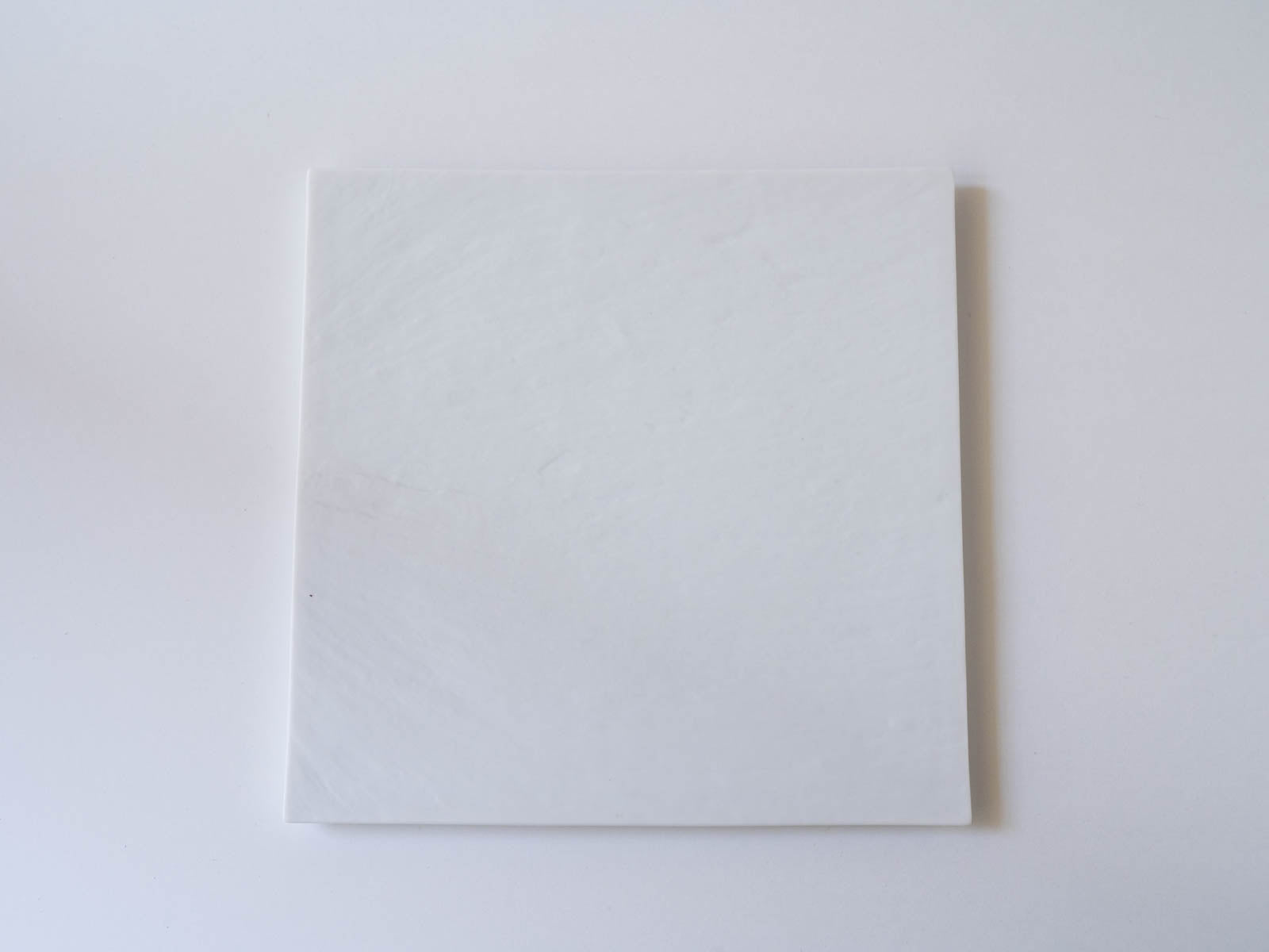 硯石正角プレート24cm白【やま平窯】