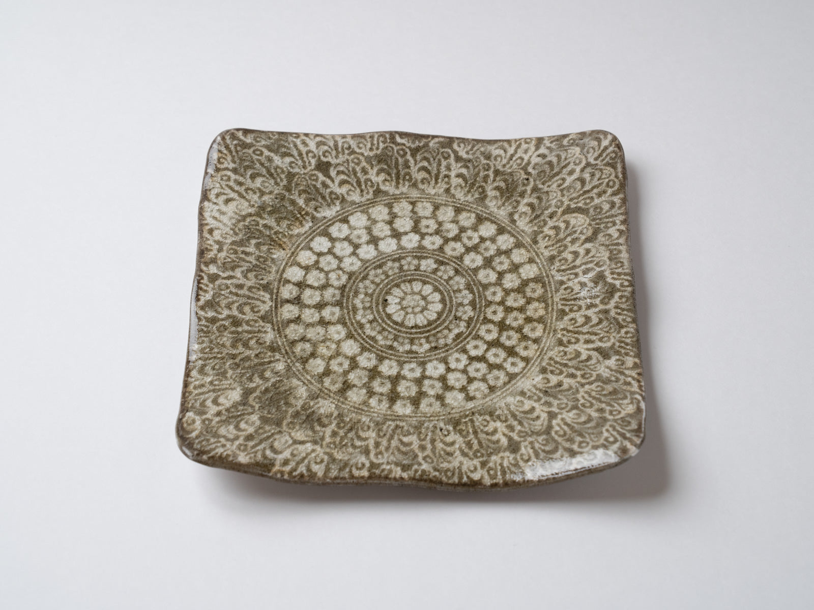 三島手四方皿【山本英樹】