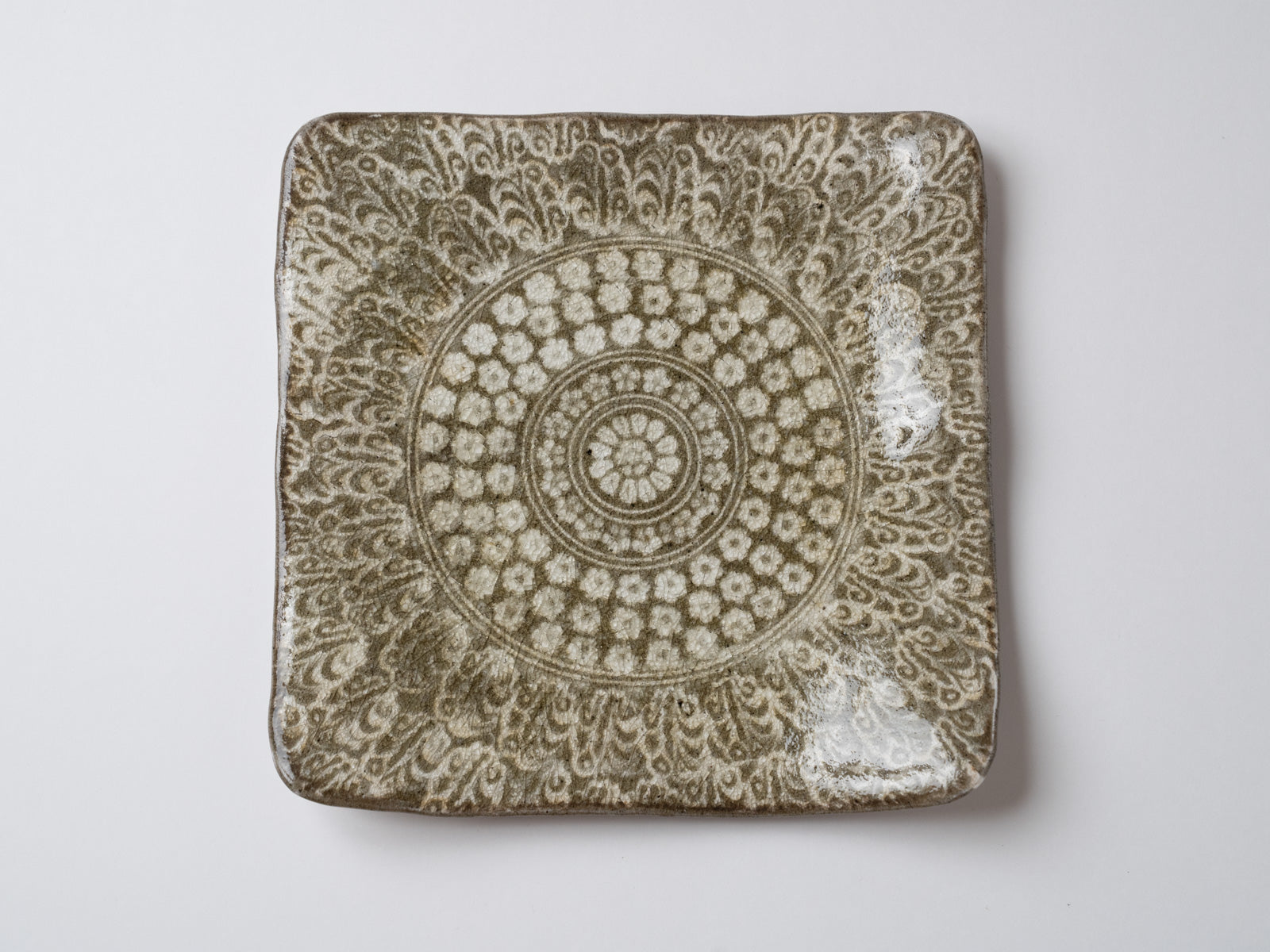 三島手四方皿【山本英樹】