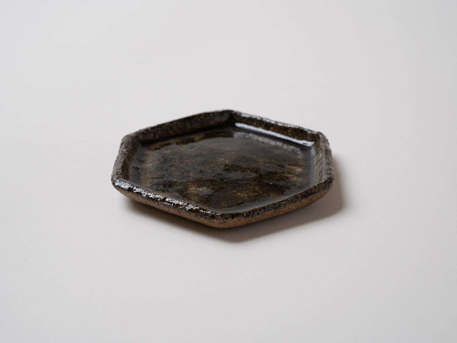 青唐津六角小皿【王天家窯】