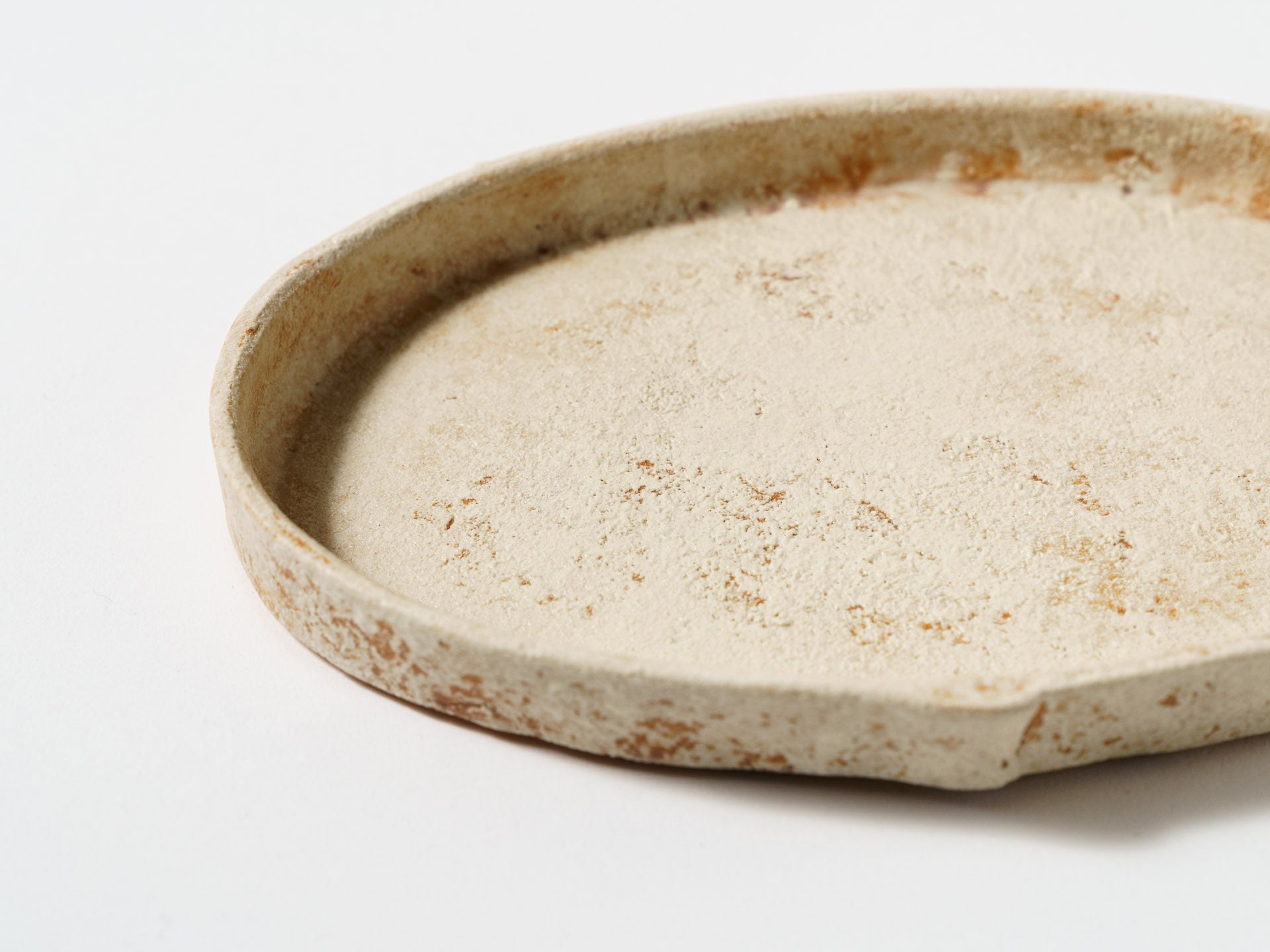 粉打 橙 オーバル皿【梶原妙子】