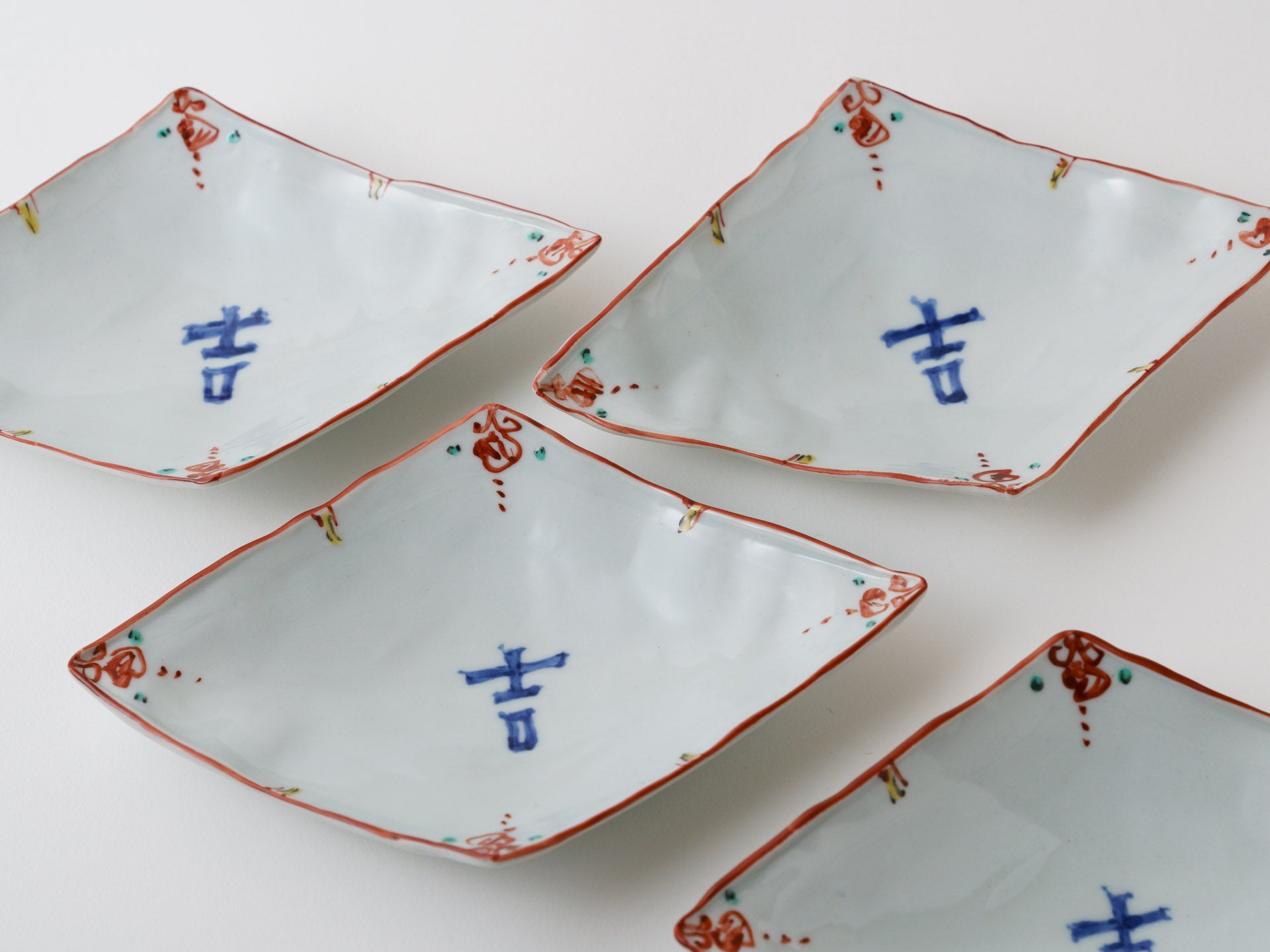 吉字ひし小皿【松尾貞一郎】