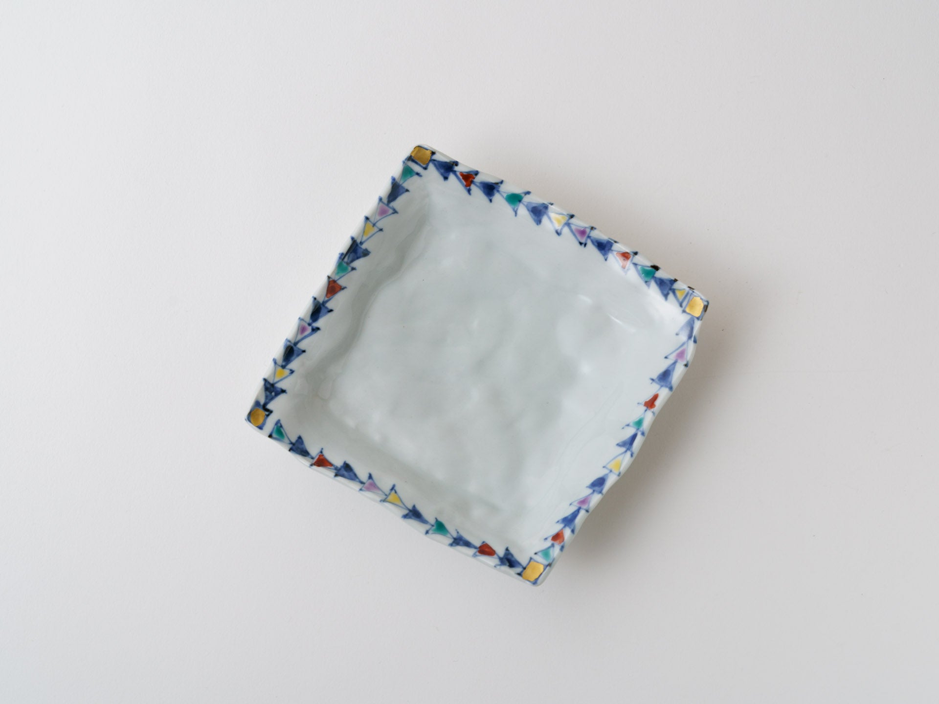 幾何文角小皿【松尾貞一郎】