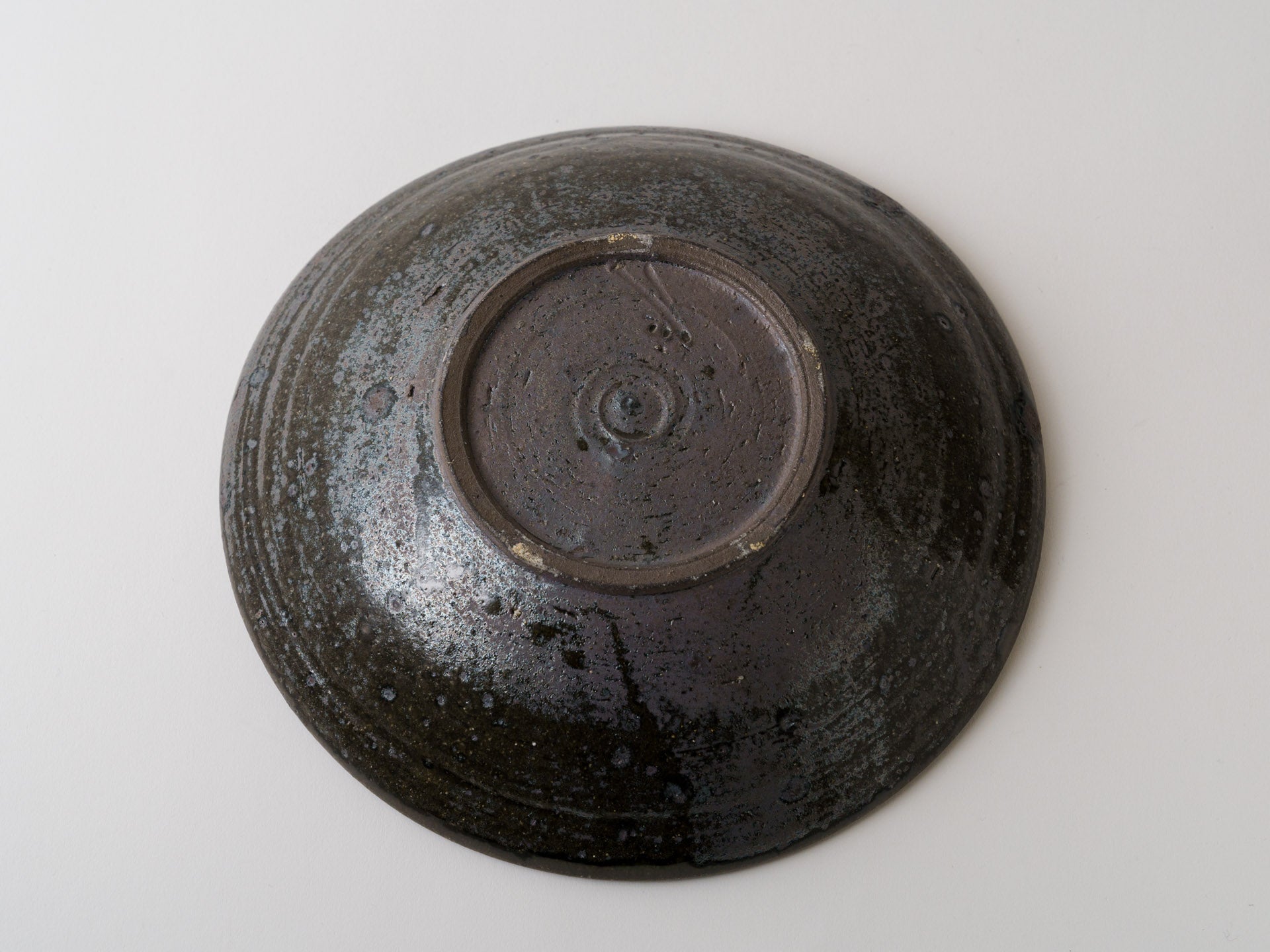 野浅葱7寸浅鉢【山本泰三】