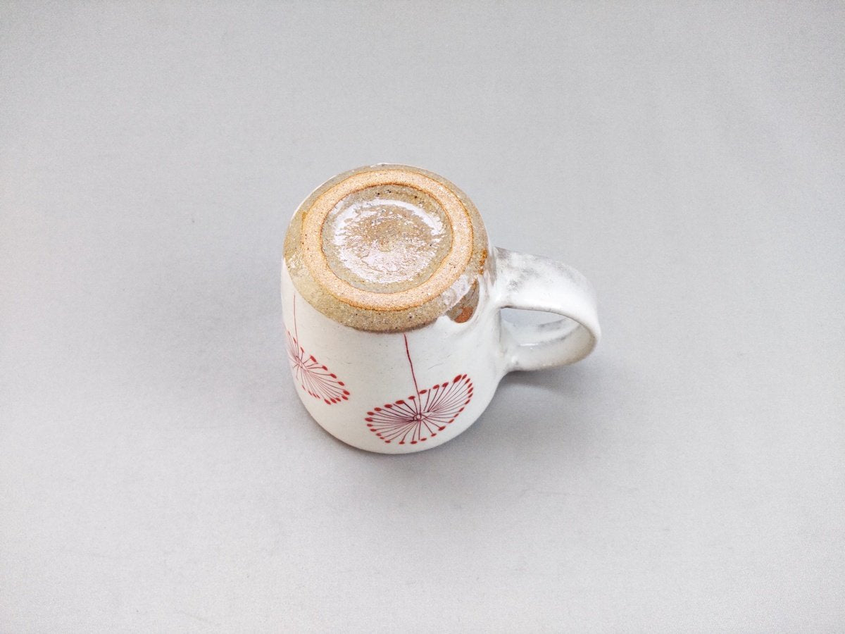 粉引綿花マグ 赤【山本尚子】