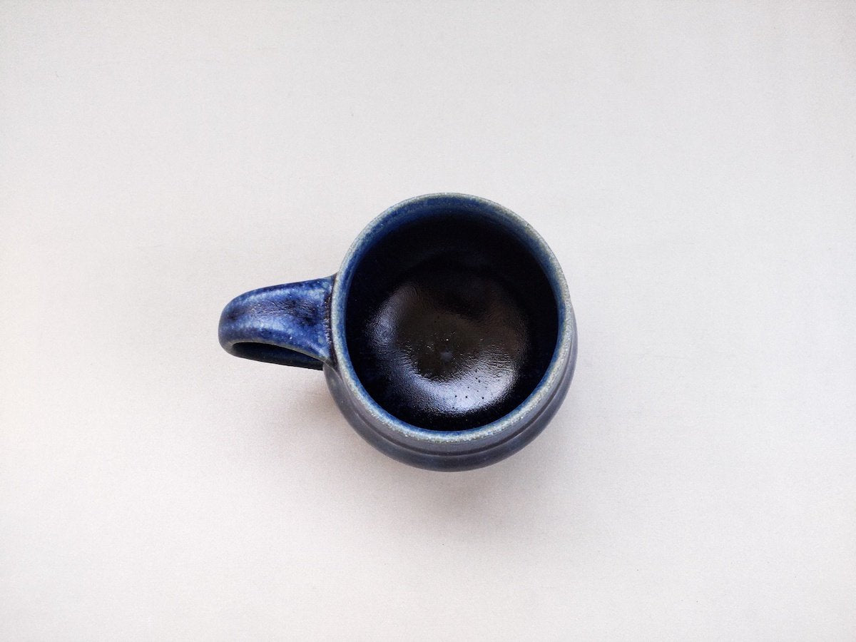 紺碧釉丸マグ【山本一仁】